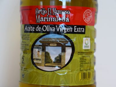 Foto de una garrafa de aciete de oliva virgen extra de 2 litros